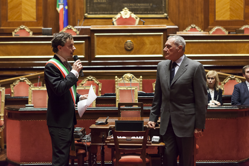 Il Presidente Grasso incontra il Vice Sindaco del Comune di Santa Giustina in Colle di Padova, Gianluca Ruffato.
