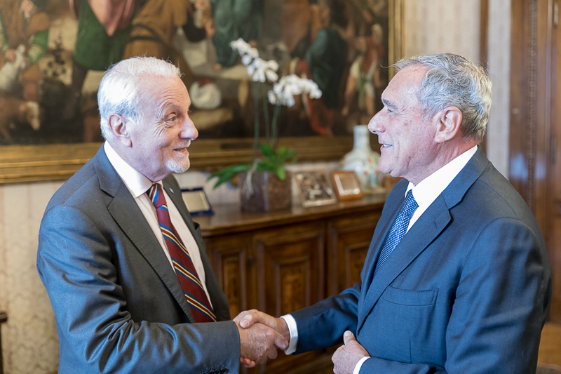 Il Presidente del Senato della Repubblica incontra il Presidente di UNICEF Italia, Giacomo Guerrera.
