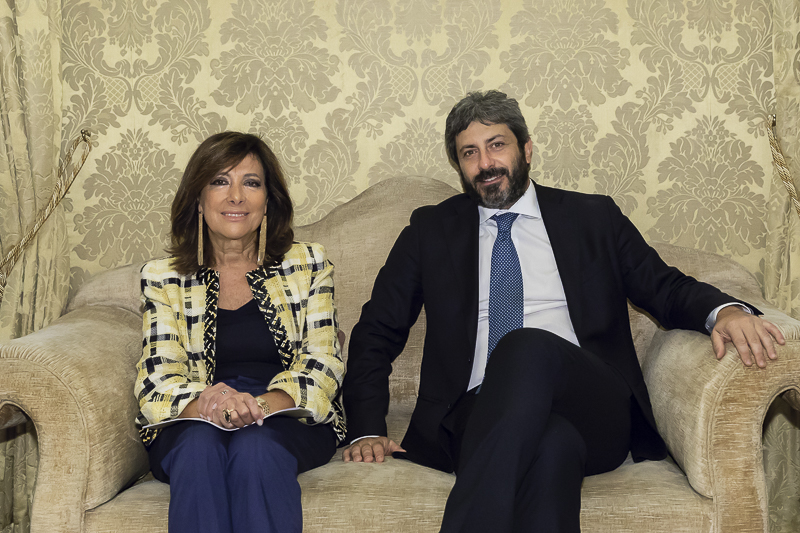 Nella foto il Presidente del Senato, Maria Elisabetta Alberti Casellati, e il Presidente della Camera dei deputati, Roberto Fico.