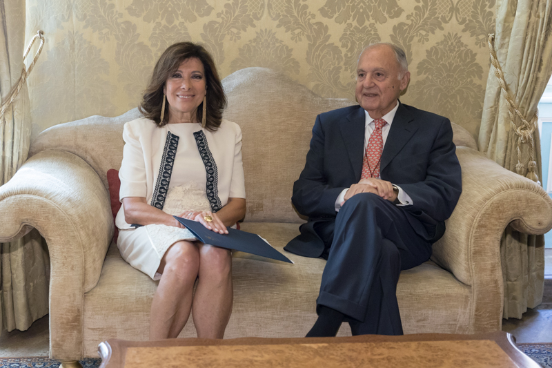 Il Presidente del Senato della Repubblica incontra il Ministro per gli Affari Europei, Paolo Savona, prima del convegno.