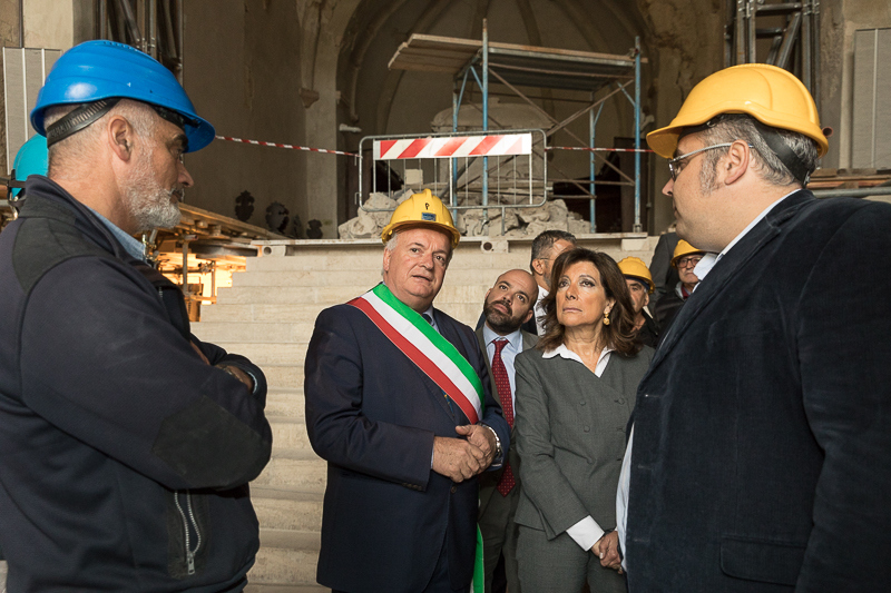 Preci. Il Presidente del Senato della Repubblica visita l'Abbazia di Sant'Eutizio.