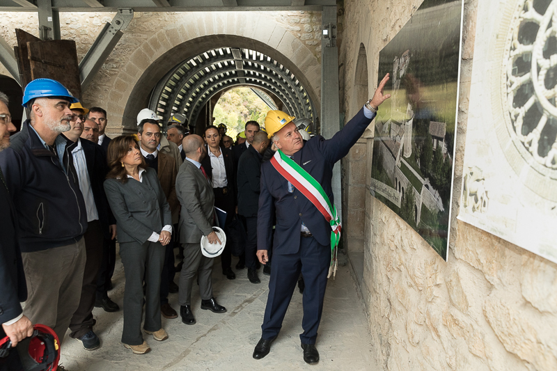 Preci. Il Presidente del Senato della Repubblica visita l'Abbazia di Sant'Eutizio.