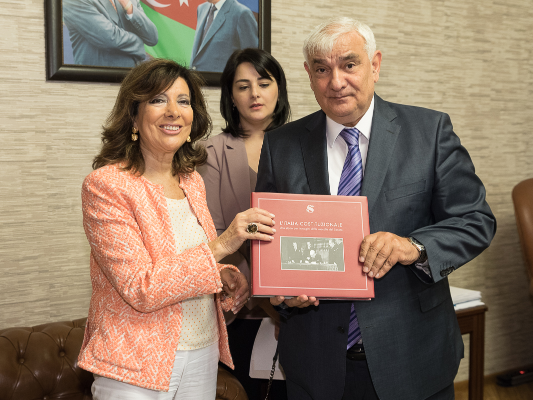 Il Presidente del Senato della Repubblica italiana incontra il Rettore dell'Università di Lingue dell'Azerbaigian, Kamal Abdulla.