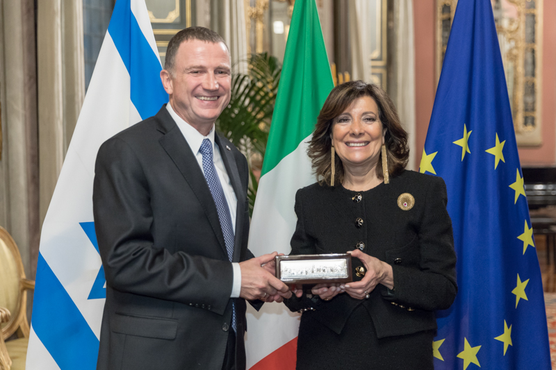 Il Presidente del Senato della Repubblica, Maria Elisabetta Alberti Casellati, incontra il Presidente del Parlamento Israeliano (Knesset), Yuli-Yoel Edelstein.