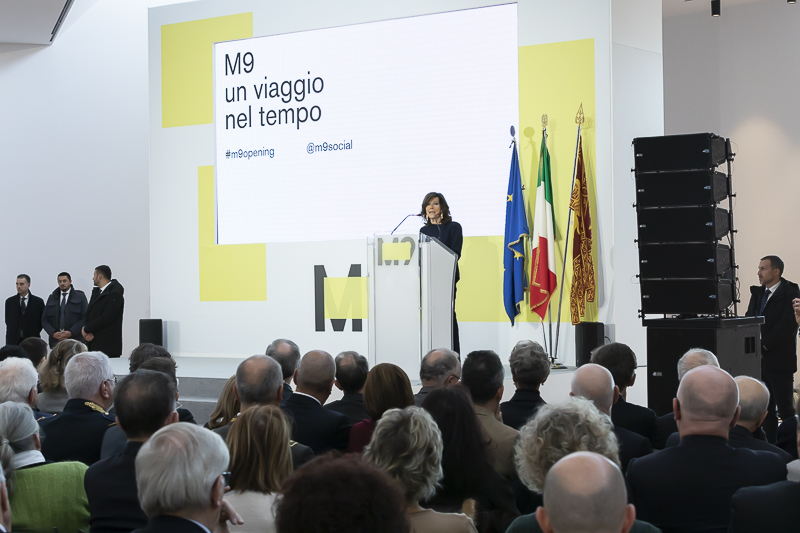 Mestre. Intervento del Presidente del Senato, Maria Elisabetta Alberti Casellati, nell'aula-laboratorio del Museo M9.