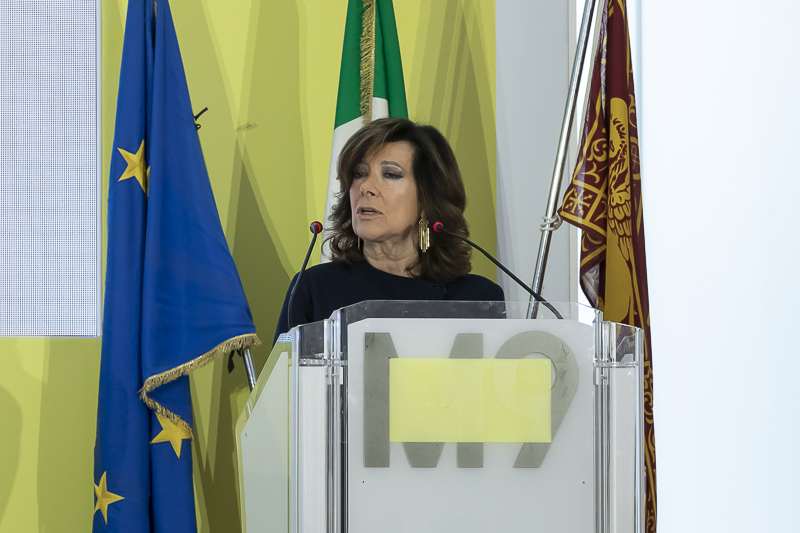 Mestre. Intervento del Presidente del Senato, Maria Elisabetta Alberti Casellati, nell'aula-laboratorio del Museo M9.