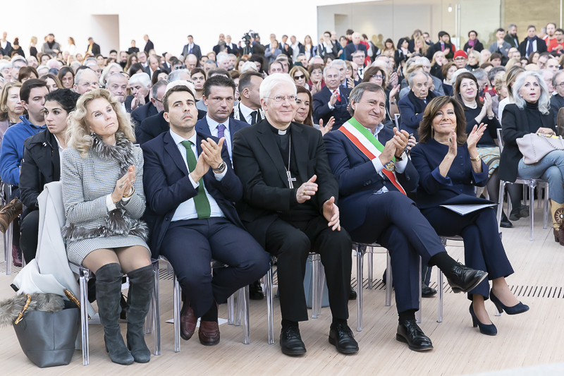 Mestre. Un momento della cerimonia di inaugurazione del Museo M9. Mestre. Un momento della cerimonia di inaugurazione del Museo M9.