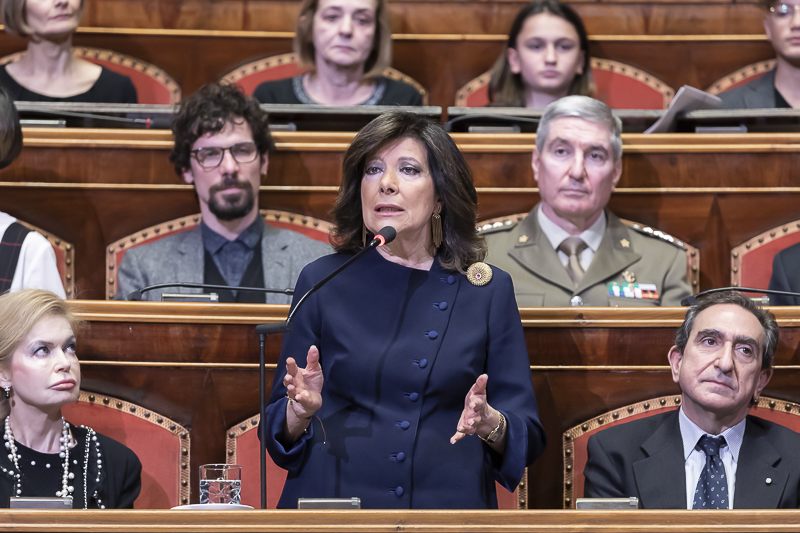 Intervento del Presidente del Senato, Maria Elisabetta Alberti Casellati.
