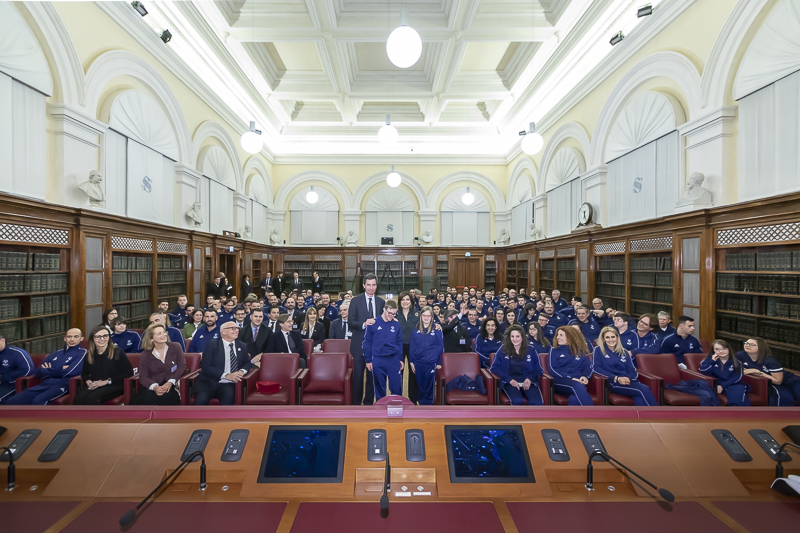 Il Presidente del Senato, Maria Elisabetta Alberti Casellati, posa per una foto ricordo.