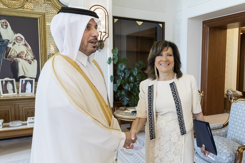 Il Presidente del Senato, Maria Elisabetta Alberti Casellati, incontra il Primo Ministro del Qatar, Abdullah bin Nasser bin Khalifa al Thani. Il Presidente del Senato, Maria Elisabetta Alberti Casellati, incontra il Primo Ministro del Qatar, Abdullah bin Nasser bin Khalifa al Thani.