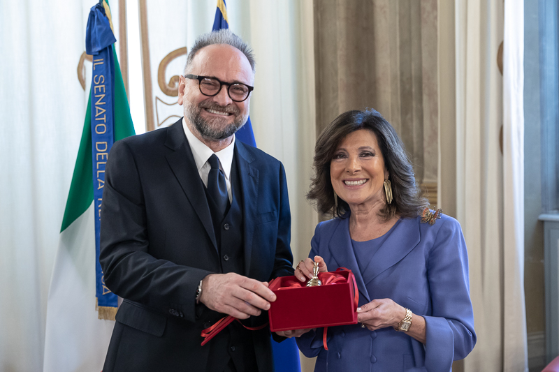 Nella foto il Signor Presidente e Massimo Popolizio.