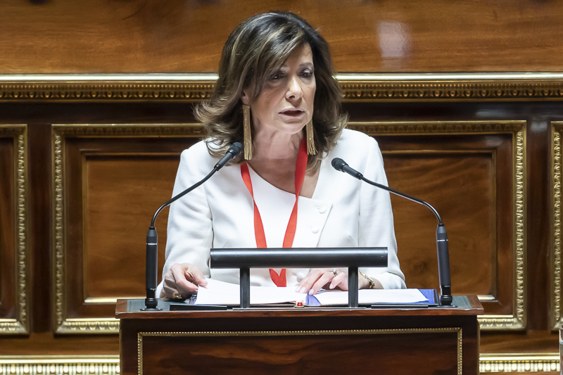 Intervento del Presidente del Senato, Maria Elisabetta Alberti Casellati, nell'Aula del Senato francese, in occasione della XX riunione dell'Associazione dei Senati d'Europa. Intervento del Presidente del Senato, Maria Elisabetta Alberti Casellati, nell'Aula del Senato francese, in occasione della XX riunione dell'Associazione dei Senati d'Europa.