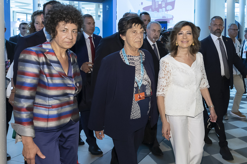 Il Presidente del Senato, Maria Elisabetta Alberti Casellati, giunge alla Fiera di Rimini.