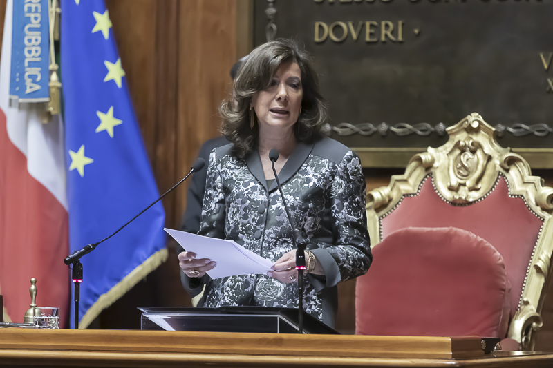 Intervento del Presidente del Senato, Maria Elisabetta Alberti Casellati. Intervento del Presidente del Senato, Maria Elisabetta Alberti Casellati.
