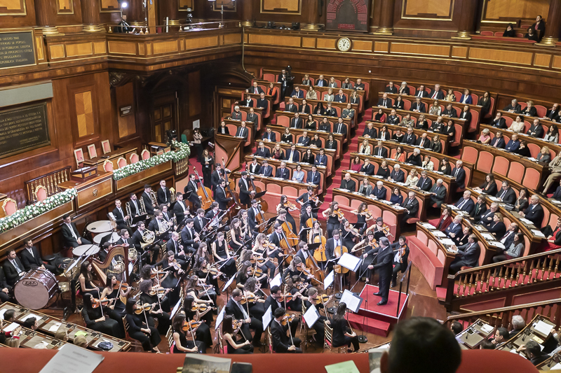 Un momento del tradizionale Concerto di Natale.