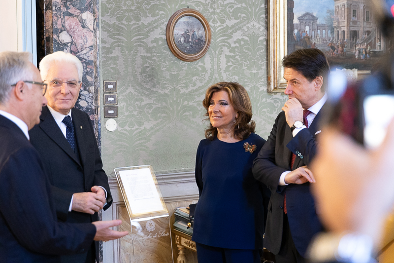 Il Presidente del Senato, unitamente al Capo dello Stato e al Presidente del Consiglio incontrano il Presidente del Consiglio di Stato, Filippo Patroni Griffi.