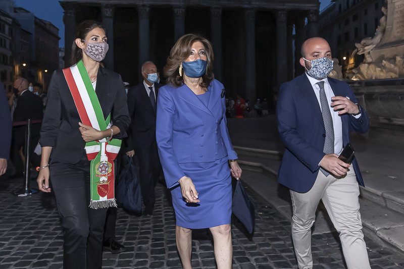 Il Presidente del Senato, Maria Elisabetta Alberti Casellati, giunge al Pantheon.