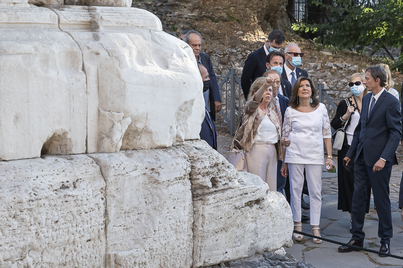 Un momento della visita.