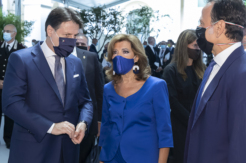 Il Presidente del Senato, Maria Elisabetta Alberti Casellati, giunge all'Agenzia delle Dogane e dei Monopoli.