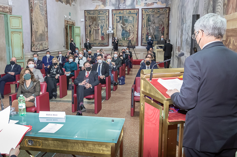 Un momento della cerimonia.