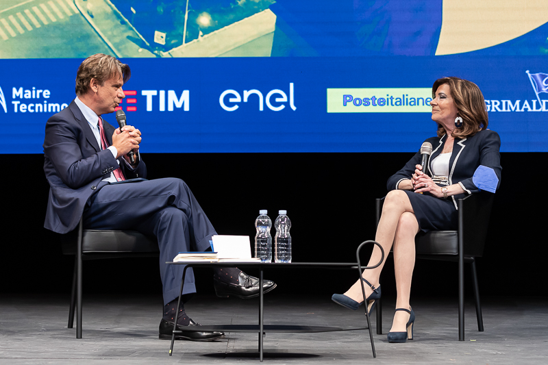 Un momento dell'intervista.