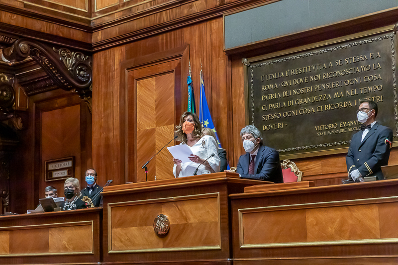 Intervento del Presidente del Senato, Maria Elisabetta Alberti Casellati, nell'Aula legislativa di Palazzo Madama in occasione della sessione inaugurale di apertura della VII Conferenza dei Presidenti di Parlamento dei Paesi del G20.