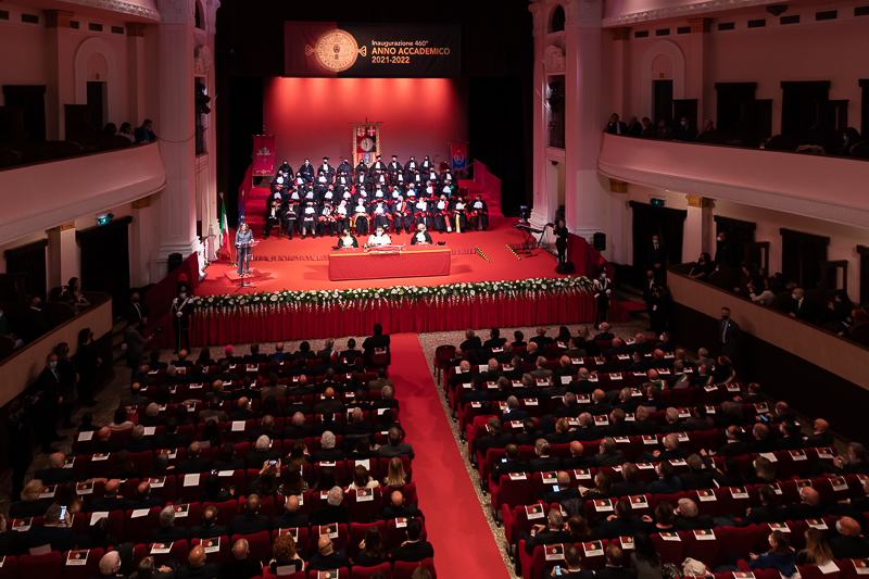 Il Teatro Verdi durante l'intervento del Presidente del Senato, Maria Elisabetta Alberti Casellati.