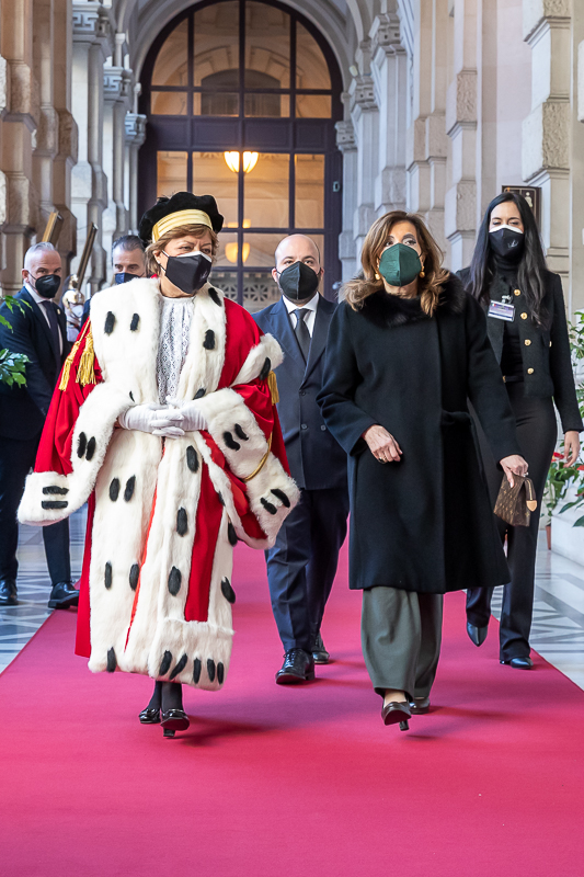 Il Presidente del Senato, Maria Elisabetta Alberti Casellati, giunge al Palazzo di Giustizia.