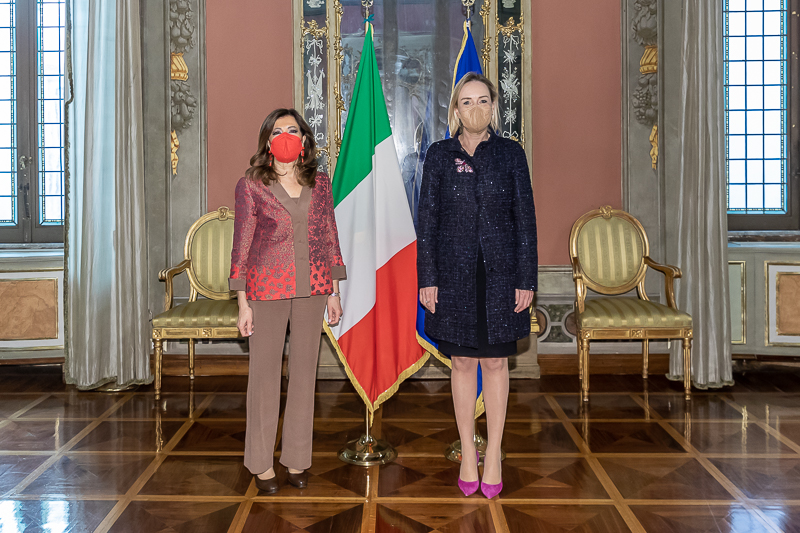 Il Presidente del Senato, Maria Elisabetta Alberti Casellati, riceve l'Ambasciatore della Repubblica Slovacca in Italia, Karla Wursterova.
