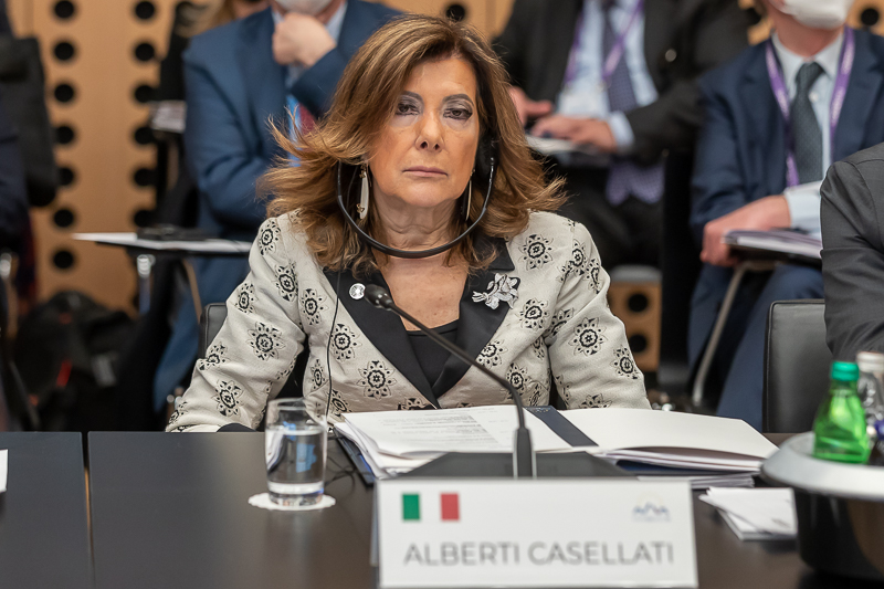 Nella foto, il Presidente del Senato, Maria Elisabetta Alberti Casellati, durante la prima Sessione dei lavori.