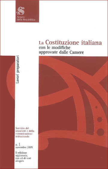 La Costituzione italiana con le modifiche approvate dalle Camere