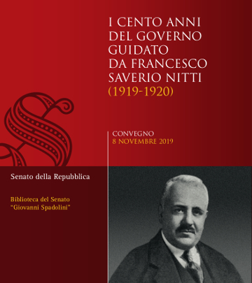 I cento anni del Governo guidato da Francesco Saverio Nitti (1919-1920). Convegno, 8 novembre 2019