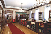 La sala sala di accoglienza al pubblico nella vecchia sede della Biblioteca a Palazzo Madama
