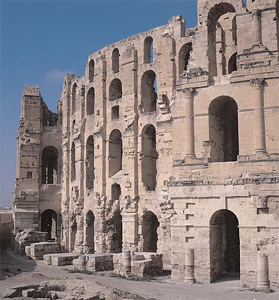 El Djem. Anfiteatro dell�antica villa romana di Thysdrus, 1978