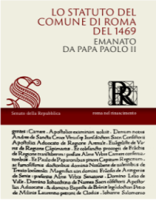 Copertina  - Lo Statuto del comune di Roma del 1469