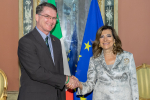 Il Presidente del Senato, Maria Elisabetta Alberti Casellati, riceve l'Incaricato d'affari ad interim presso l'Ambasciata degli Stati Uniti d'America in Italia, Shawn Crowley.
