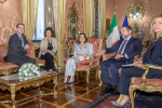 Un momento dell'incontro tra il Presidente del Senato, Maria Elisabetta Alberti Casellati, e l'Incaricato d'affari ad interim presso l'Ambasciata degli Stati Uniti d'America in Italia, Shawn Crowley.