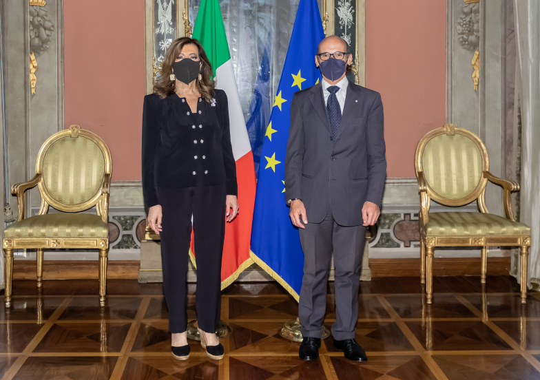 Il Presidente del Senato, Maria Elisabetta Alberti Casellati, riceve il Presidente dell'Autorità Nazionale Anti Corruzione, Giuseppe Busia.