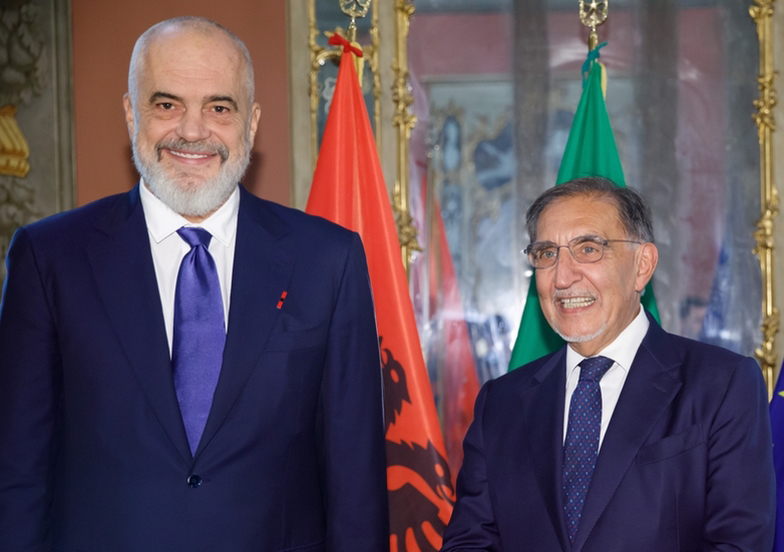 Presidente La Russa con il Primo Ministro d'Albania Edi Rama