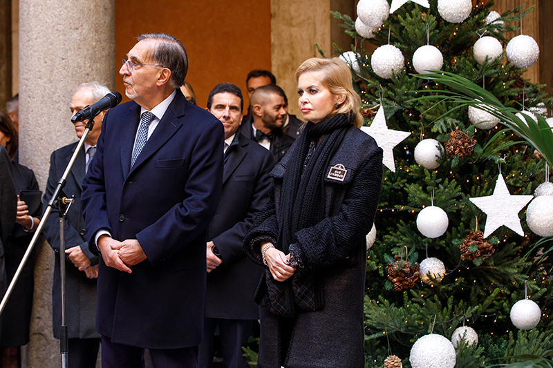 Scambio di auguri del Presidente La Russa con il personale e i collaboratori del Senato in occasione delle festività natalizie
