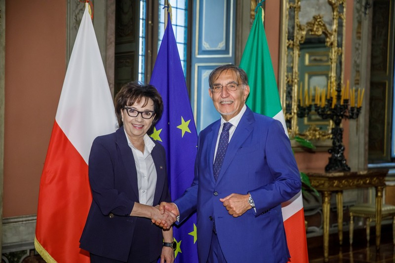 Presidente La Russa con la Presidente della Camera bassa del Parlamento della Repubblica di Polonia